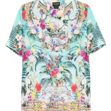 Рубашка с цветочным принтом