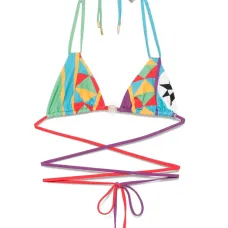 Топ бикини с геометричным принтом из коллаборации с Paula's Ibiza