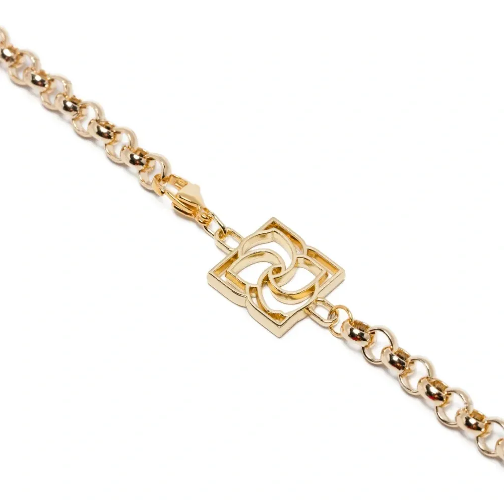 Цепочка на шею с подвеской в технике кроше