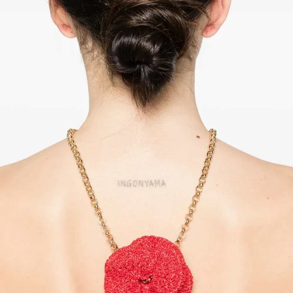 Цепочка на шею с подвеской в технике кроше