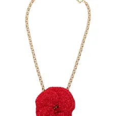 Цепочка на шею с подвеской в технике кроше