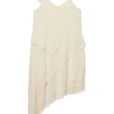 Платье асимметричного кроя с кружевом