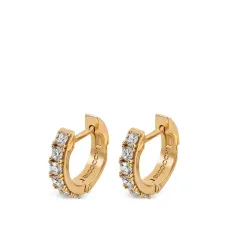 Серьги-кольца с кристаллами