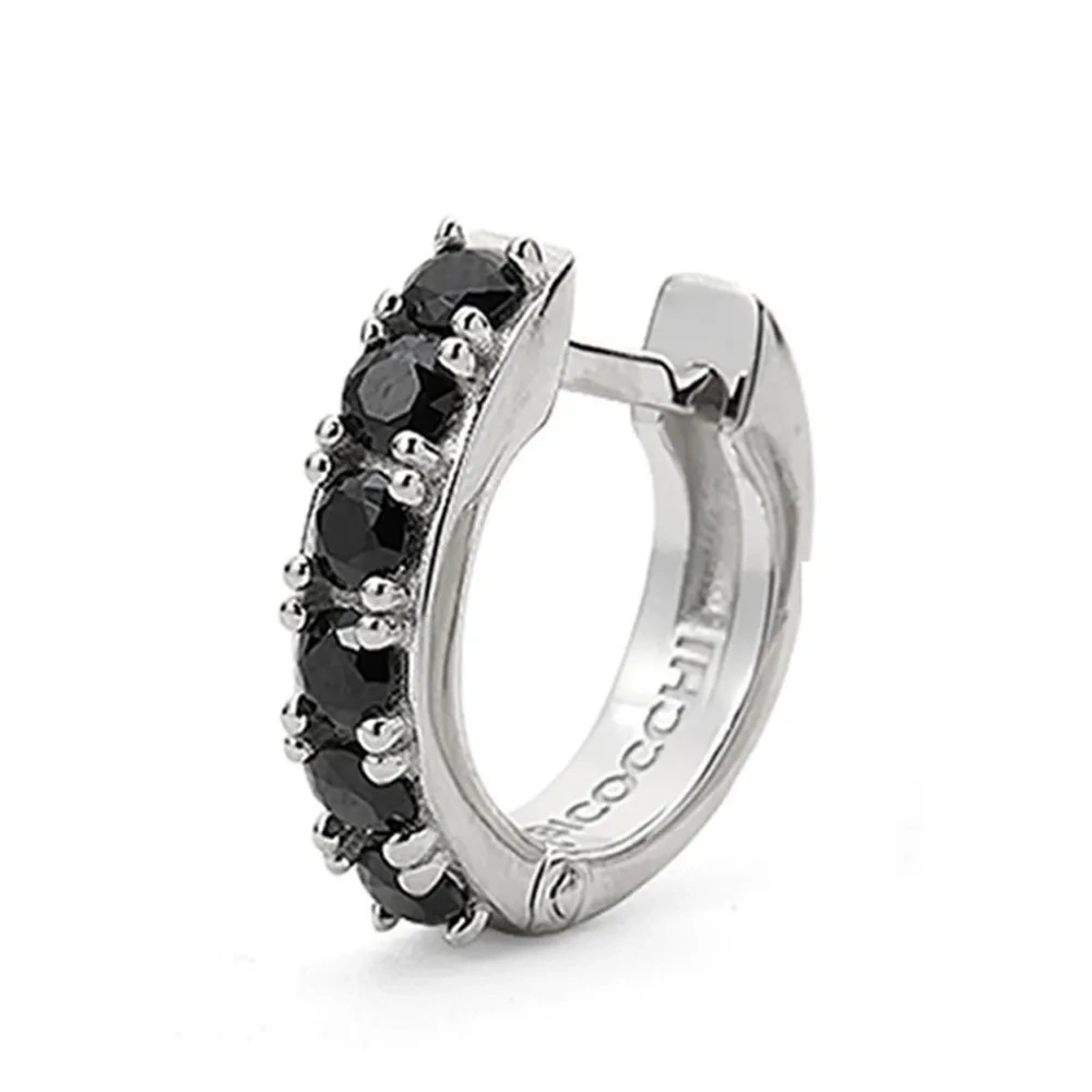 Серьга-кольцо с кристаллами