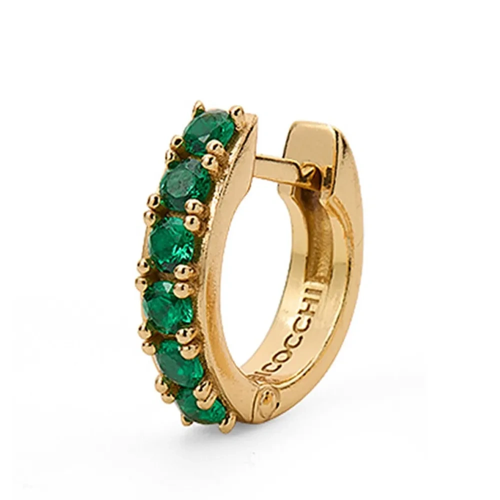 Серьга-кольцо с логотипом