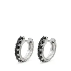 Серьги-кольца с гравированным логотипом