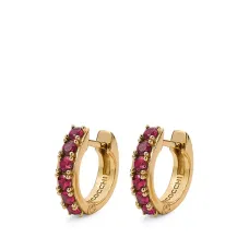 Серьги-кольца с гравированным логотипом