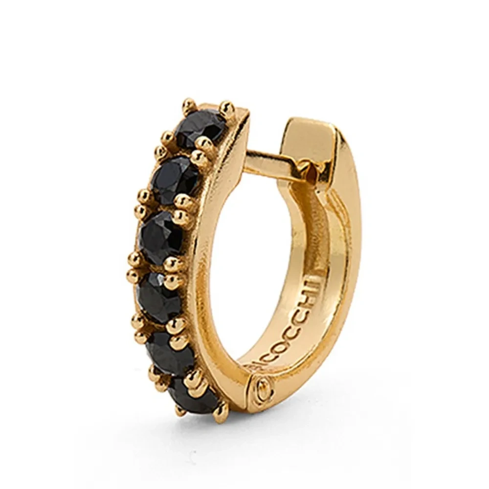 Серьга-кольцо с логотипом