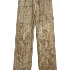 брюки карго с эффектом потертости