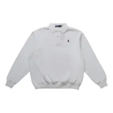 Long-sleeve polo sweatshirt