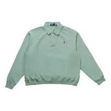 Polo-collar sweatshirt