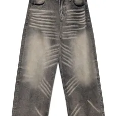 Джинсы с эффектом потертости