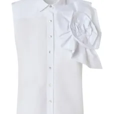 Рубашка без рукавов с цветочной аппликацией