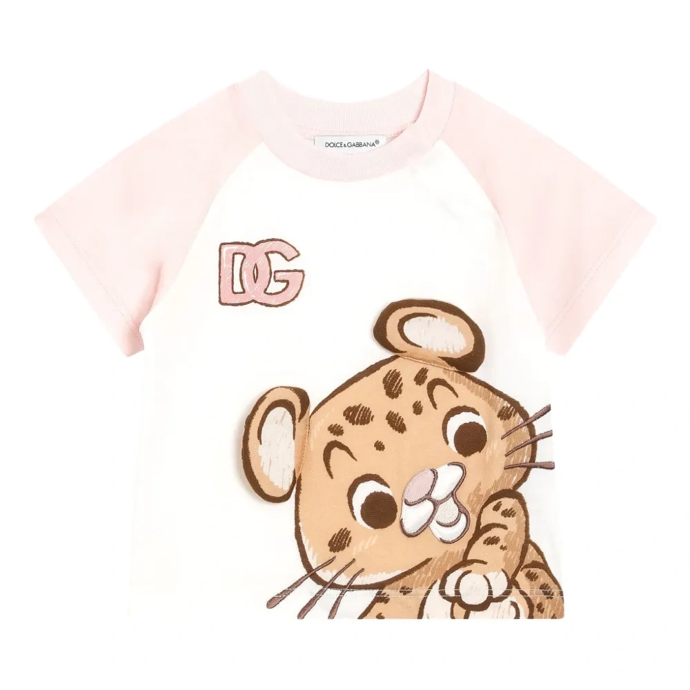 футболка с рукавами реглан и леопардовым принтом