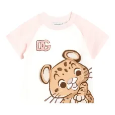 футболка с рукавами реглан и леопардовым принтом