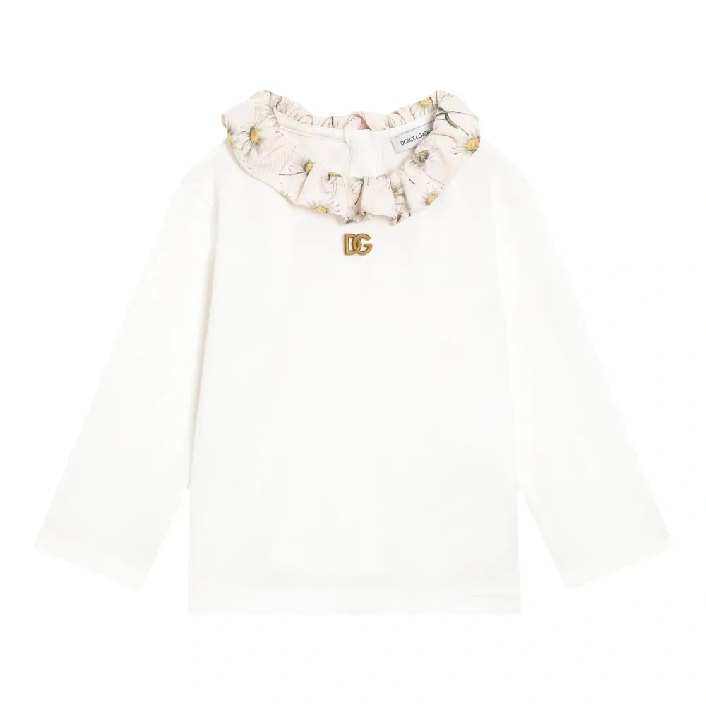 Топ с оборками и цветочным принтом