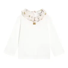 Топ с оборками и цветочным принтом