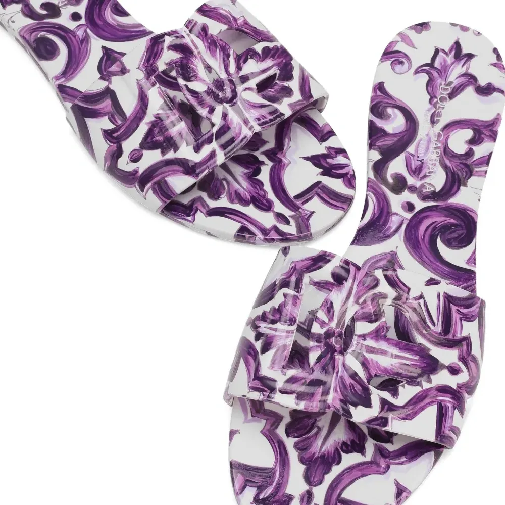 Шлепанцы с принтом Majolica