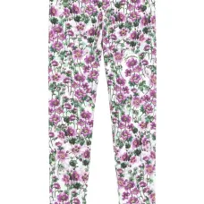 Легинсы с эластичным поясом и цветочным принтом
