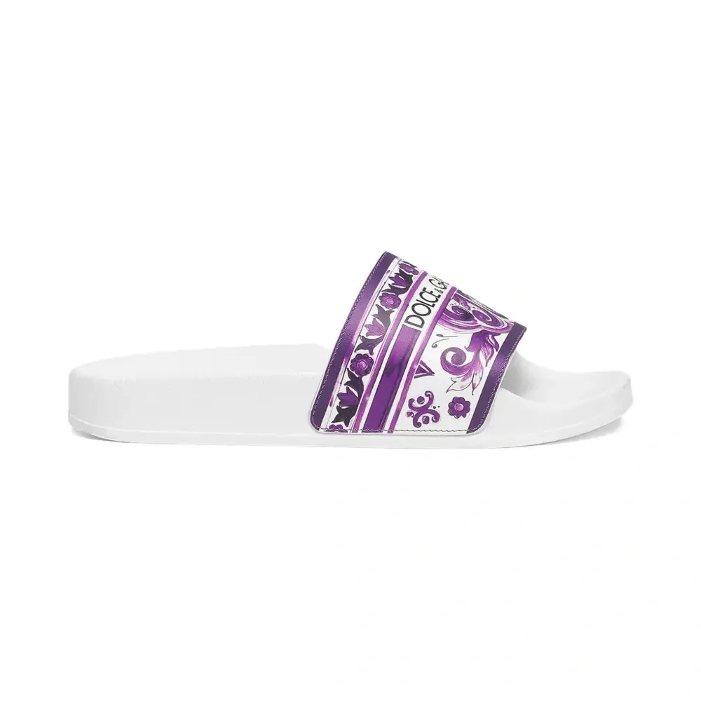 шлепанцы с принтом Majolica