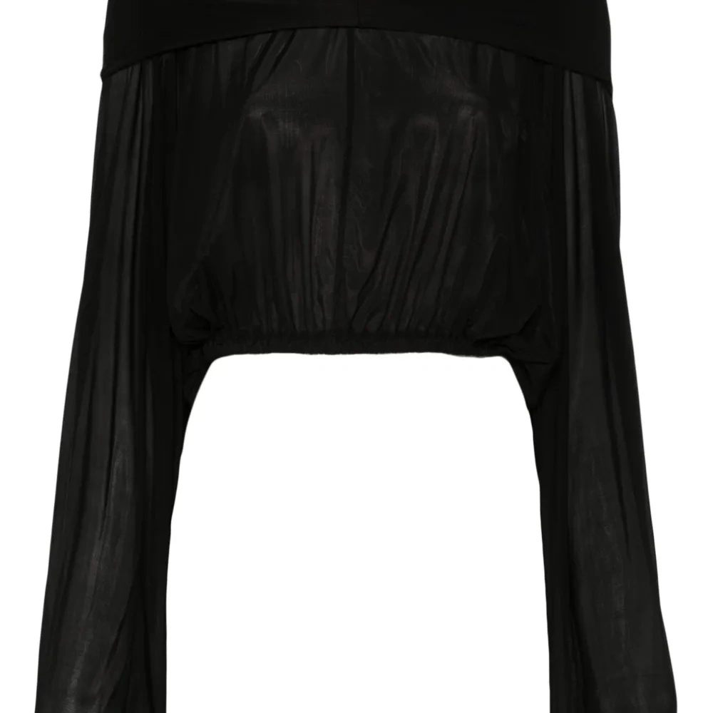 Укороченная блузка с капюшоном Укороченная блузка с капюшоном