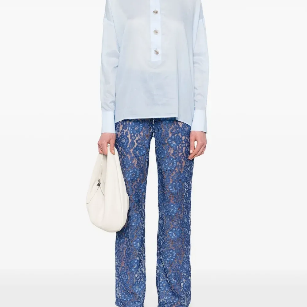 Брюки с цветочным кружевом