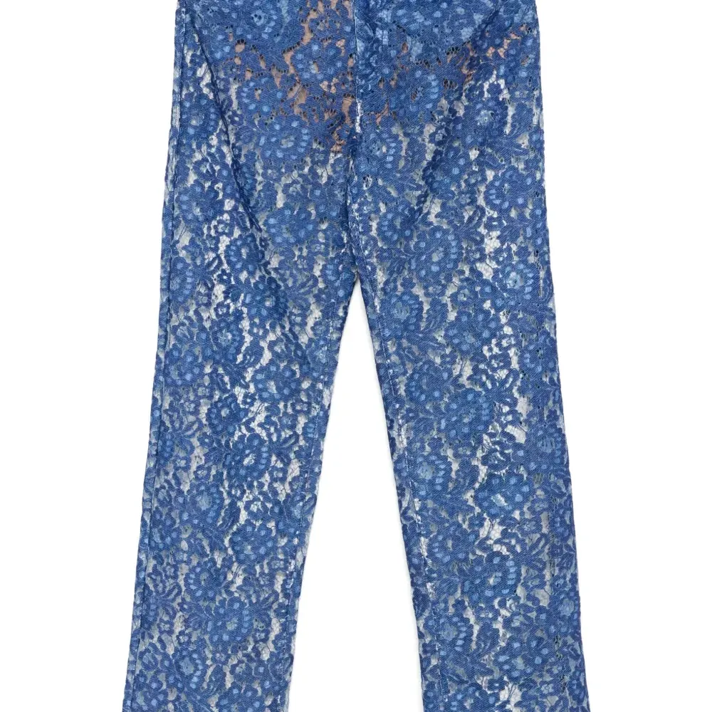 Брюки с цветочным кружевом