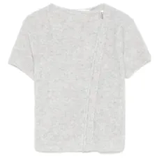 Трикотажная футболка на молнии