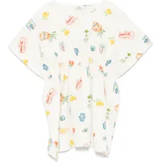 Платье-кафтан с принтом