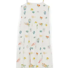 Ярусное платье с принтом