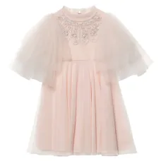 Декорированное платье с рукавами из тюля