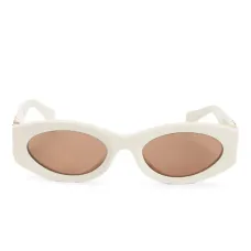 Солнцезащитные очки в овальной оправе с логотипом