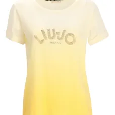 футболка с эффектом градиента и логотипом