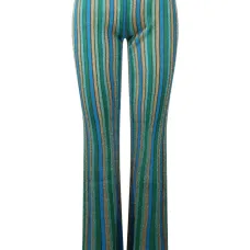 Расклешенные брюки в полоску