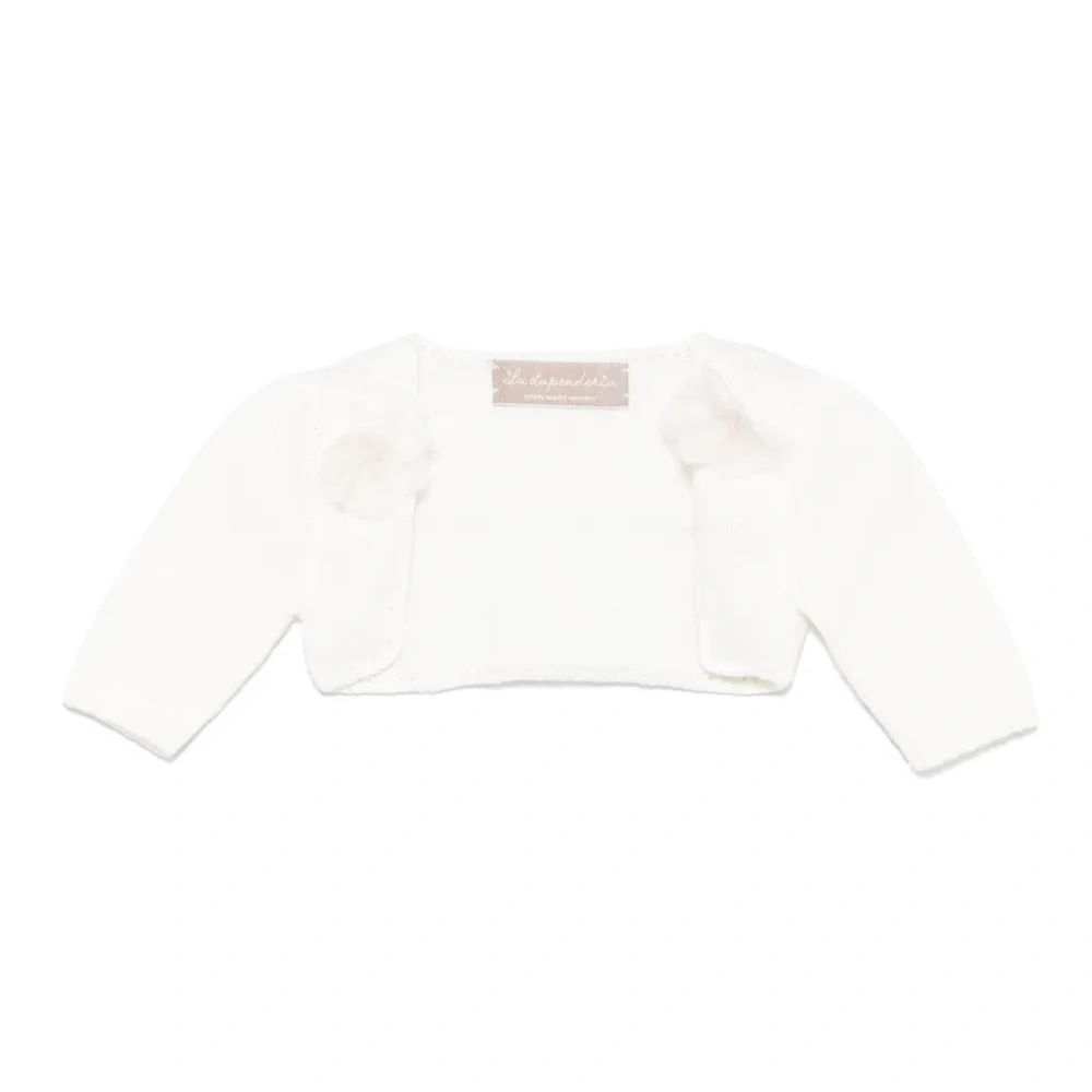 Кардиган с цветочной аппликацией