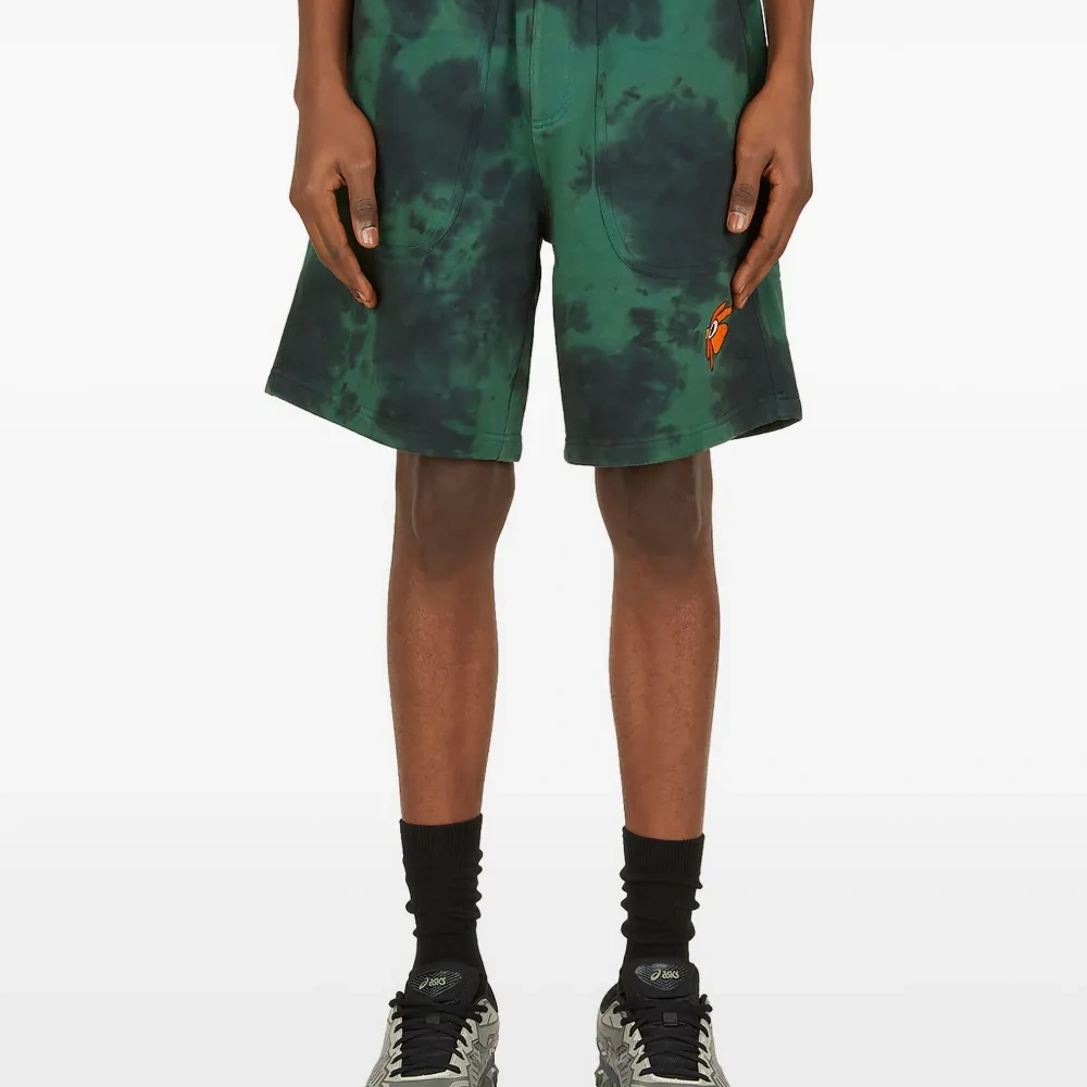 Шорты с вышивкой и эффектом тай-дай