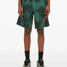 Шорты с вышивкой и эффектом тай-дай