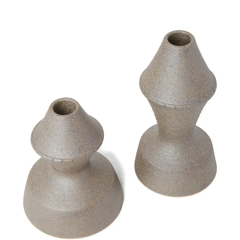 Подсвечники Amal из глины (набор из двух штук)