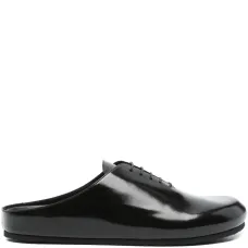 Лакированные мюли на шнуровке