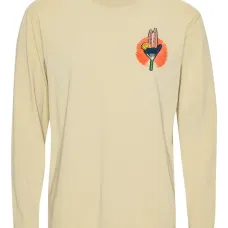 Футболка с длинными рукавами и принтом