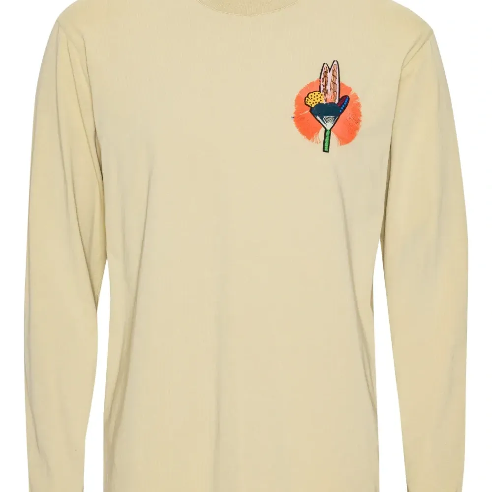 Футболка с длинными рукавами и принтом