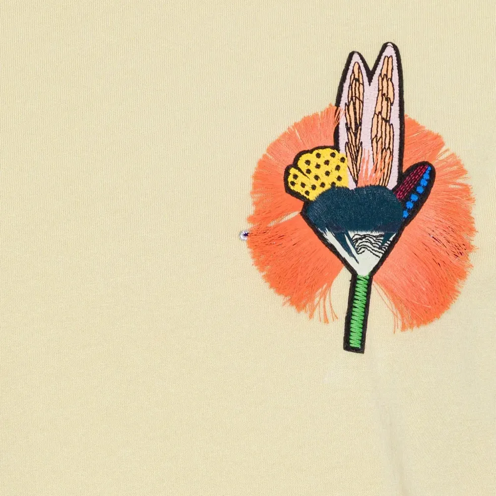 Футболка с длинными рукавами и принтом