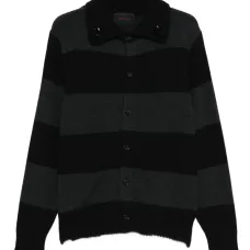 Украшенный полосатый кардиган