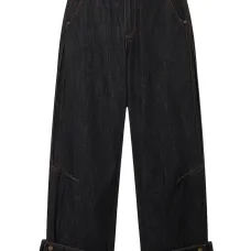 Джинсы с подворотами