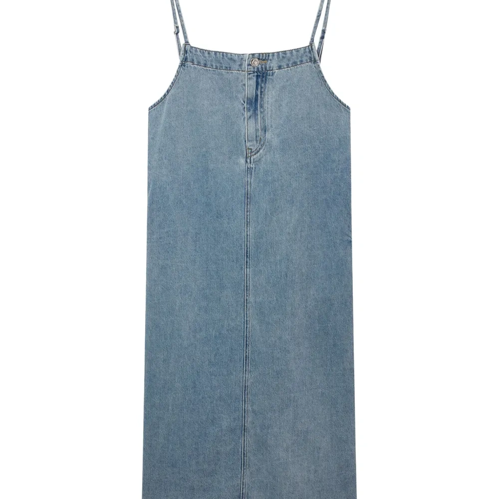 Джинсовое платье-комбинация