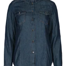 Джинсовая рубашка на пуговицах Джинсовая рубашка на пуговицах