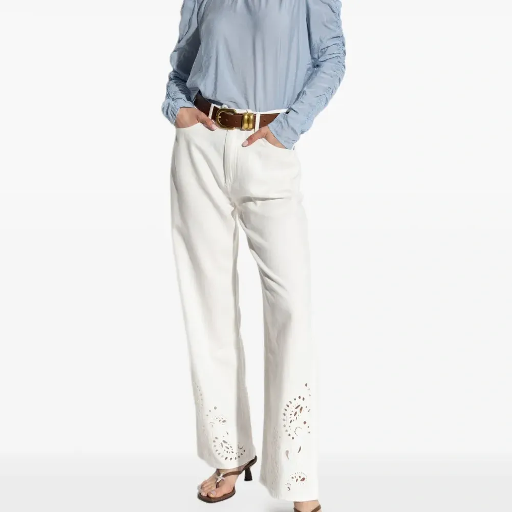 Брюки с кулиской и вышивкой Брюки с кулиской и вышивкой