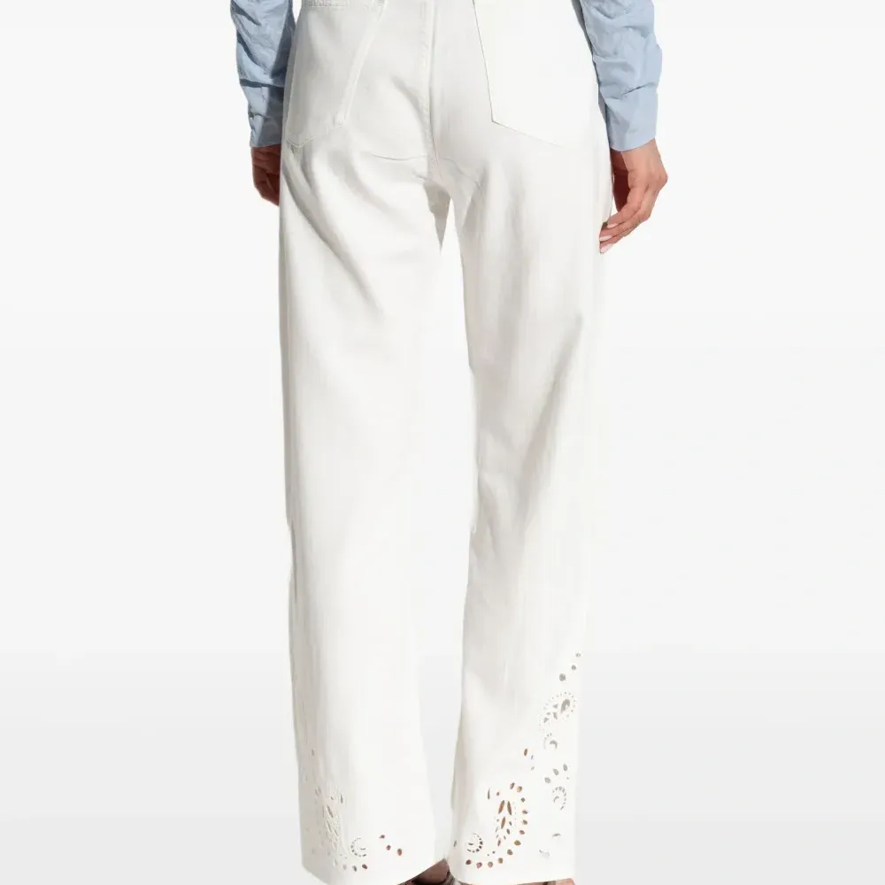 Брюки с кулиской и вышивкой Брюки с кулиской и вышивкой