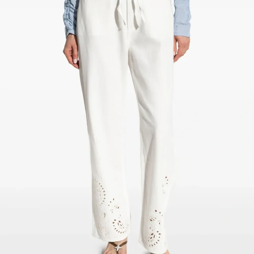 Брюки с кулиской и вышивкой Брюки с кулиской и вышивкой