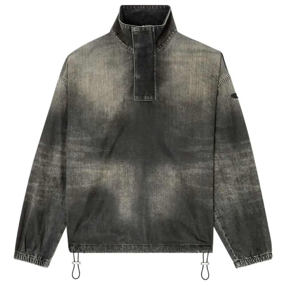 Джинсовая рубашка D-Flow с наполовину застёжкой-молнией